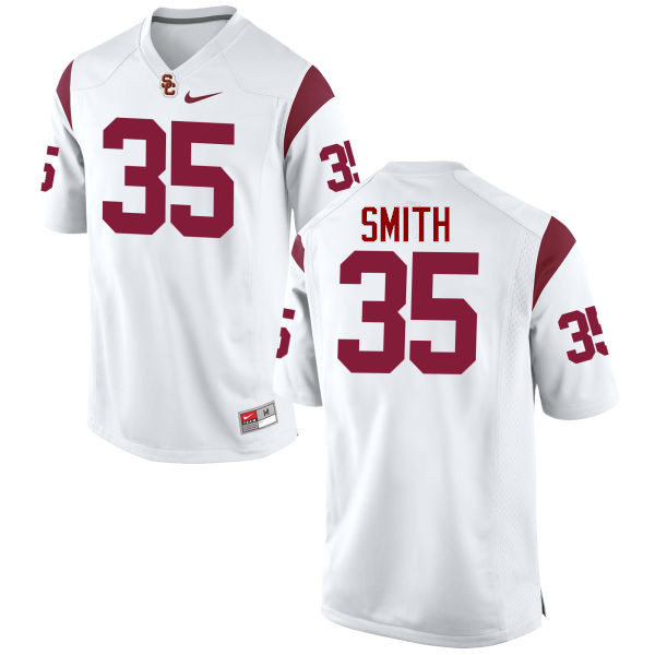 Men #35 Cameron Smith USC Trojans College Football Jerseys-White